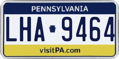 PA license plate LHA9464