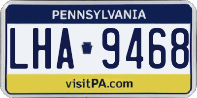 PA license plate LHA9468