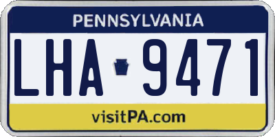 PA license plate LHA9471