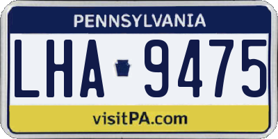 PA license plate LHA9475