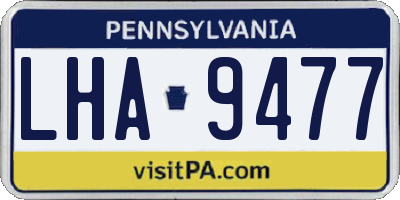 PA license plate LHA9477