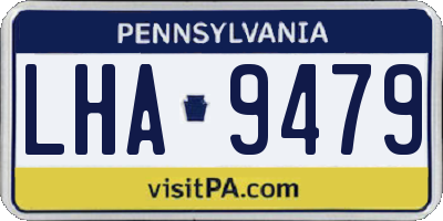 PA license plate LHA9479