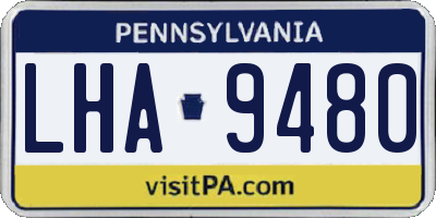 PA license plate LHA9480