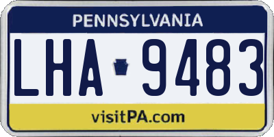 PA license plate LHA9483