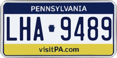 PA license plate LHA9489