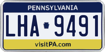 PA license plate LHA9491