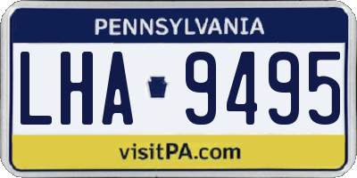 PA license plate LHA9495