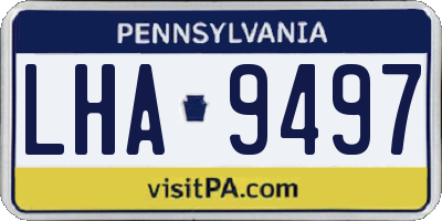 PA license plate LHA9497