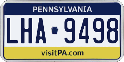 PA license plate LHA9498