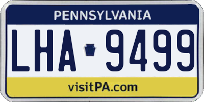 PA license plate LHA9499