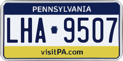 PA license plate LHA9507