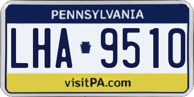 PA license plate LHA9510