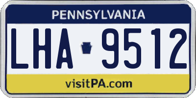 PA license plate LHA9512