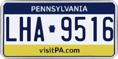 PA license plate LHA9516