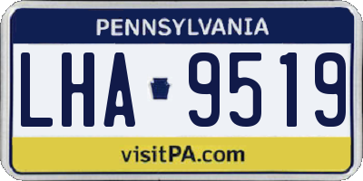 PA license plate LHA9519