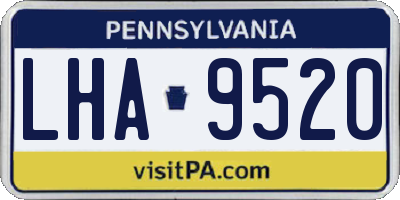 PA license plate LHA9520