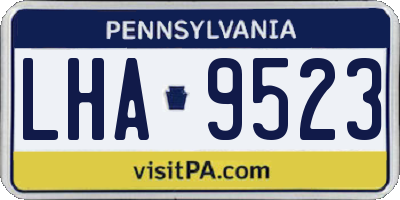 PA license plate LHA9523