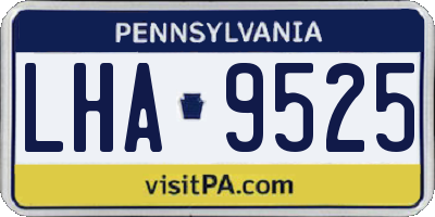 PA license plate LHA9525