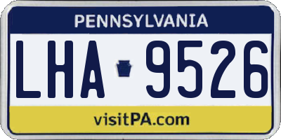 PA license plate LHA9526