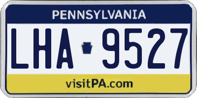 PA license plate LHA9527
