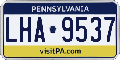 PA license plate LHA9537