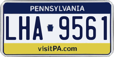 PA license plate LHA9561