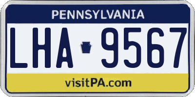 PA license plate LHA9567