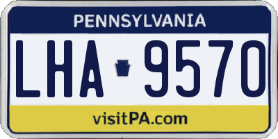 PA license plate LHA9570