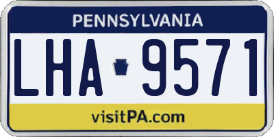PA license plate LHA9571