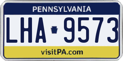 PA license plate LHA9573