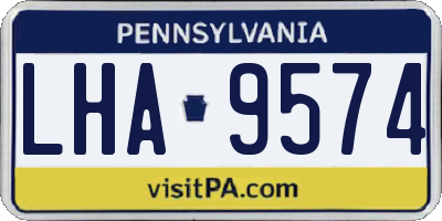 PA license plate LHA9574