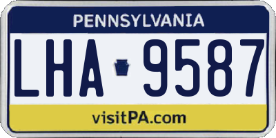 PA license plate LHA9587