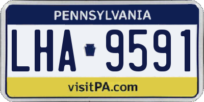 PA license plate LHA9591