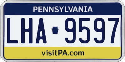 PA license plate LHA9597