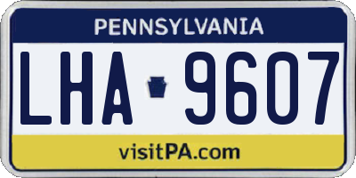 PA license plate LHA9607