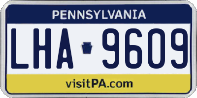 PA license plate LHA9609