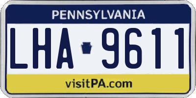 PA license plate LHA9611