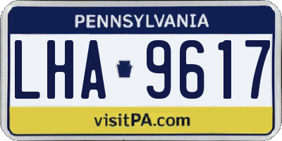 PA license plate LHA9617