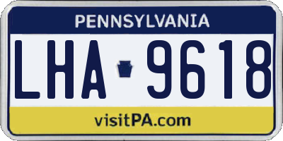 PA license plate LHA9618