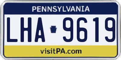PA license plate LHA9619