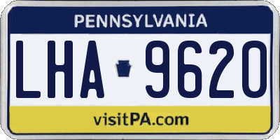 PA license plate LHA9620