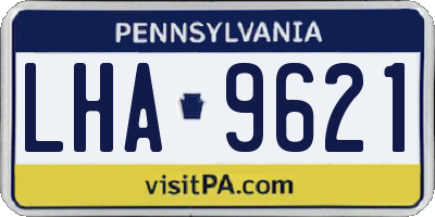 PA license plate LHA9621