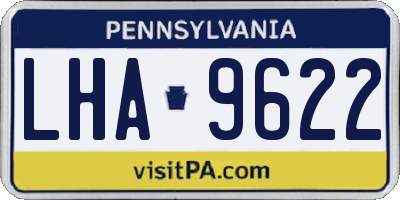 PA license plate LHA9622