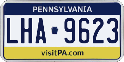 PA license plate LHA9623