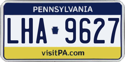 PA license plate LHA9627