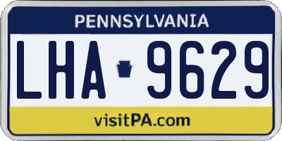 PA license plate LHA9629