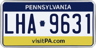 PA license plate LHA9631