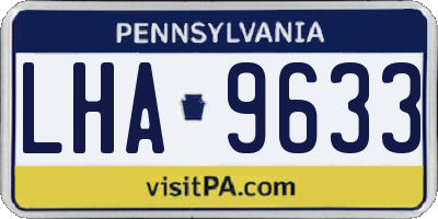 PA license plate LHA9633