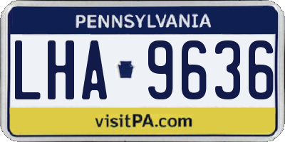 PA license plate LHA9636