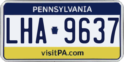 PA license plate LHA9637